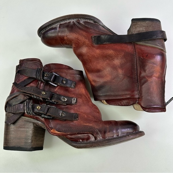 Freebird Women's FB-Circe Brown Leather Ankle Booties Size 8 - Picture 2 of 7